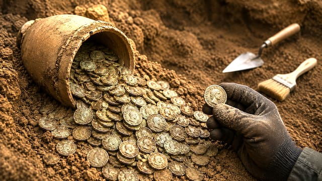 Histórico: arqueólogos desenterraron en Francia un tesoro con miles de monedas romanas de hace 1.800 años