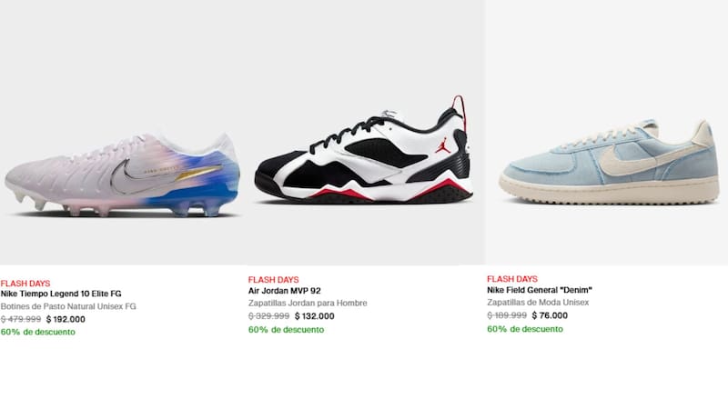 La marca del swoosh se sumó a las promociones de liquidación mediante sus eventos de ofertas especiales “Flash Days”.