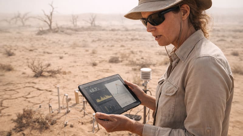 El Sáhara resistió biología y tecnología aisladas. Comenzó a ceder cuando la estrategia respetó la física básica. Un simple dibujo en la arena logró lo que se creía imposible. Imagen alusiva generada por IA.