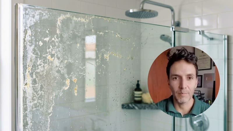 Diego Fernández, ingeniero químico: “Hay un método efectivo para eliminar el sarro del vidrio de la ducha”.