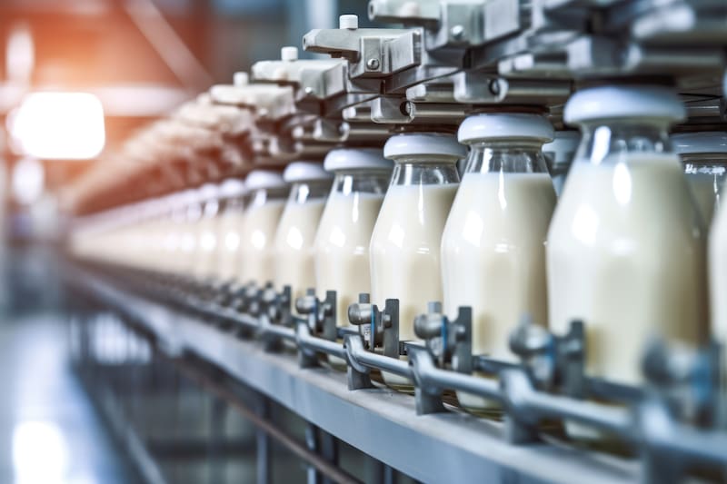 Diferencias entre las botellas de leche.