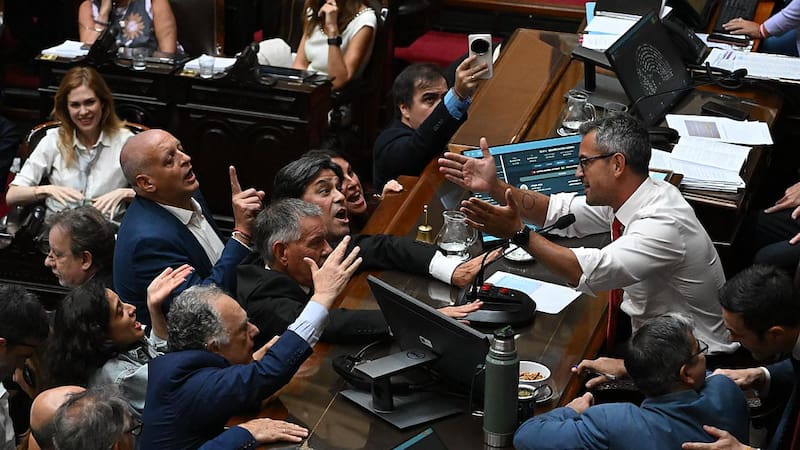 NOTICIAS ARGENTINAS BAIRES FEBRERO 19: El bloque oficialista de la Libertad Avanza (LLA) consiguió el quórum de 130 diputados para debatir la reforma laboral del gobierno de Javier Milei. FOTO: JUAN FOGLIA /NA.