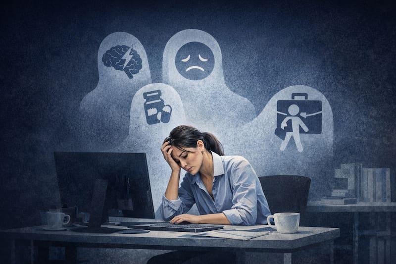 Las empresas no tienen políticas que consideren a quienes viven con síntomas como fatiga crónica, depresión, dolor persistente, migrañas incapacitantes, niebla mental o crisis de ansiedad.