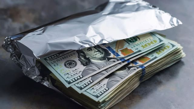 Envolver los billetes más caros en papel aluminio: para qué sirve y por qué lo recomiendan