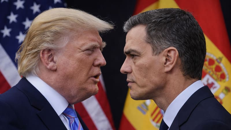 Donald Trump aseguró que “va a cortar todo el comercio con España” y que “no quiere tener nada que ver” con el país. Foto: ChatGpt