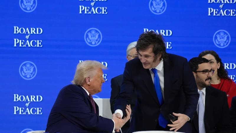 Donald Trump y Javier Milei en Davos
