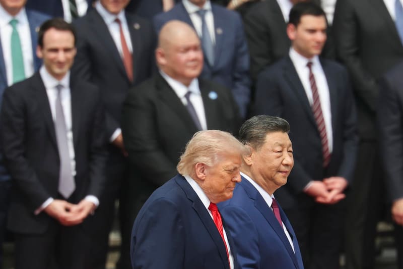 Donald Trump y Xi Jinping reunidos en China (EFE/EPA/Maxim Shemetov / POOL)