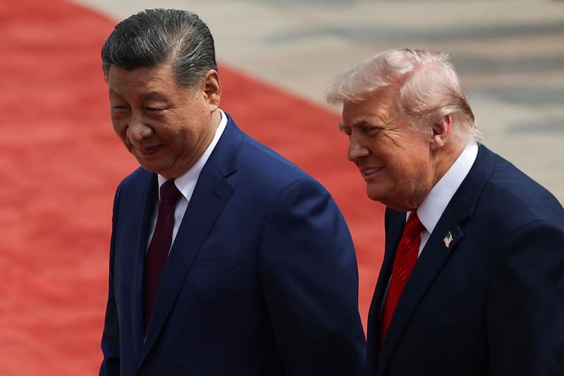 Donald Trump y Xi Jinping reunidos en China (EFE/EPA/Maxim Shemetov / POOL)