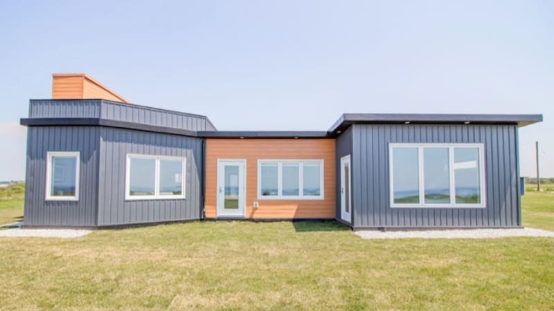 La vivienda es con material reciclado.