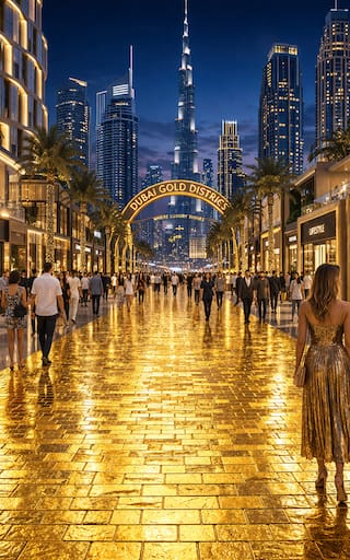 Pavimentarán con oro el distrito más lujoso del país: habrá más de 1000 tiendas con productos importados