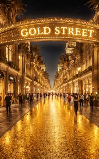 Abrirán una calle revestida con oro en el distrito más exclusivo del país: tendrá más de 1000 tiendas