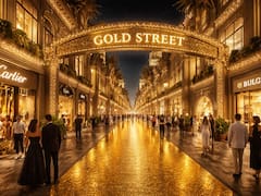 Construyen una calle pavimentada con oro en el distrito más lujoso de este país: contará con más de 1000 tiendas