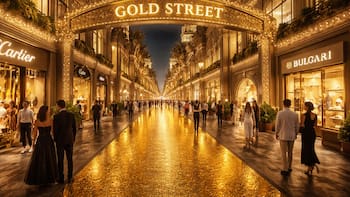 Planean construir una calle pavimentada con oro en el distrito más lujoso de Dubai: contará con más de 1000 tiendas