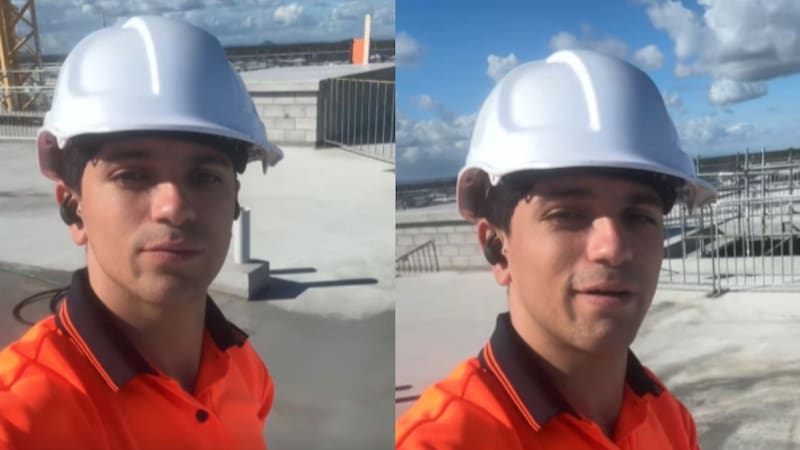 Dylan Juárez trabaja en la construcción.
