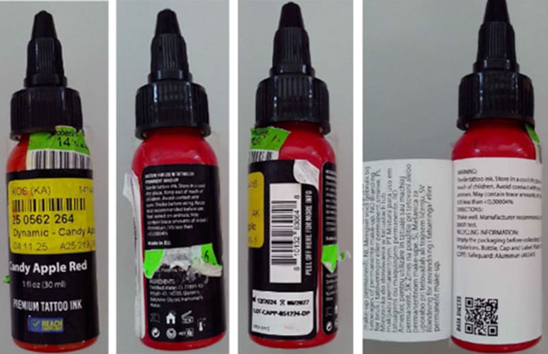 La alerta afecta a Dynamic Candy Apple Red, un producto cuya comercialización fue suspendida por falta de autorización.