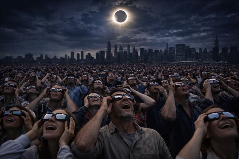 El eclipse solar total del 12 de agosto de 2026 promete ser uno de los eventos astronómicos más impactantes del siglo. Fuente: Archivo.