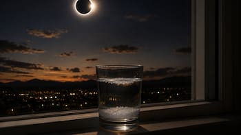 Poner un vaso con agua y sal durante el eclipse del 28 de agosto: para qué sirve y por qué recomiendan dejarlo cerca de una ventana