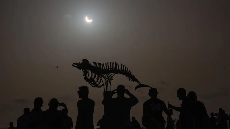 Eclipse solar en Fuerteventura, España.