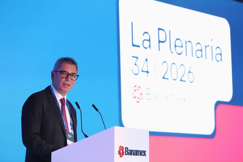 Edgar Amador Zamora Torres, secretario de Hacienda, en la Reunión Plenaria de Banamex 2026.
