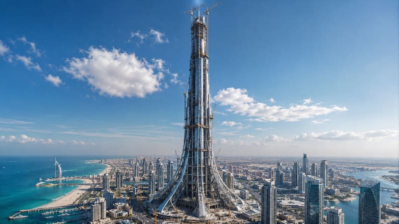 Sky City buscaba convertirse en el edificio más alto del mundo superando al Burj Khalifa de Dubái.