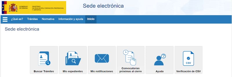 El seguimiento del trámite se realiza a través de la sede electrónica del Ministerio.