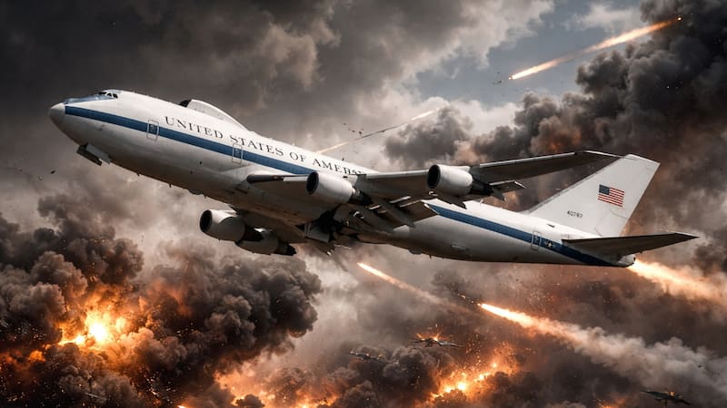 El E-4B Nightwatch funciona como un centro de comando aéreo en situaciones extremas.