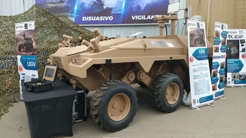 El Ejército de Chile lleva adelante pruebas y certificaciones del UGV Sköll. Foto (Zona Militar)