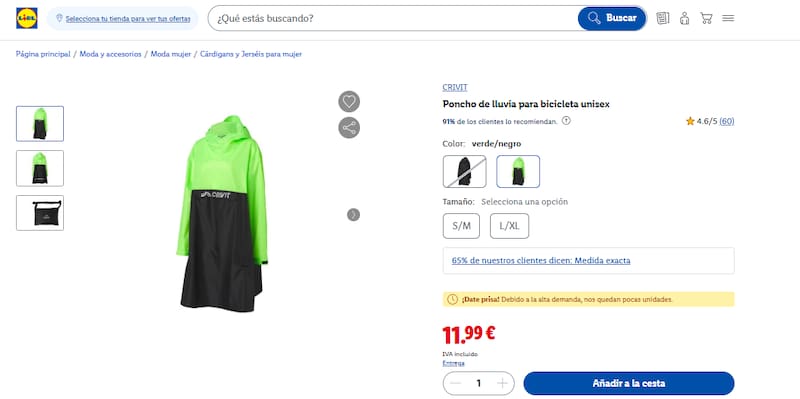 El aliado perfecto para los ciclistas se encuentra en Lidl: este poncho de lluvia protege contra el viento y agua.