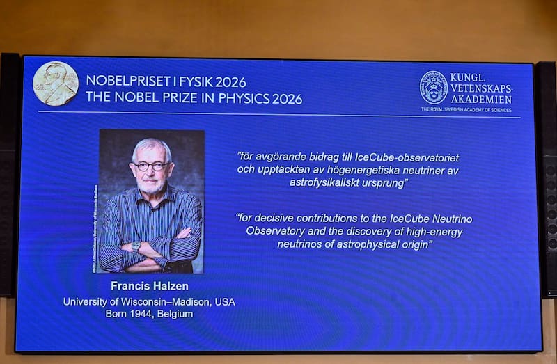 El belga Francis Halzen ganó el Nobel de Física 2026 (EFE).