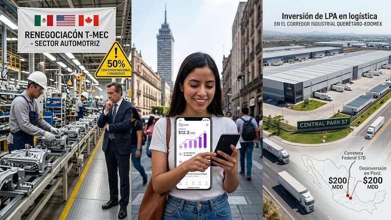 En El Cronista de Negocios: Tensión en Detroit y T-MEC por aranceles; Nubank duplica ingresos por cliente; y LPA vende en Perú para invertir en México.