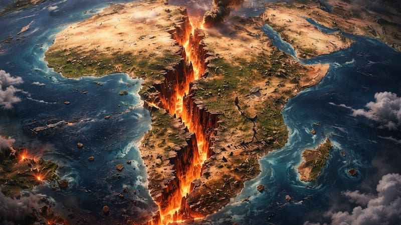 El mundo se está partiendo en dos: nace un nuevo continente y el planeta ya no será como lo conocemos
Fuente: IA