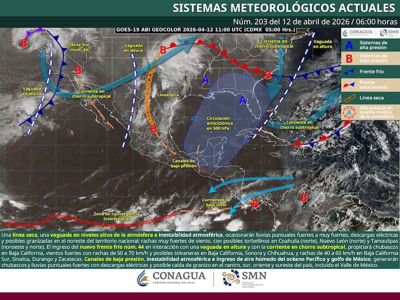 El pronóstico del tiempo para el domingo 12 de abril. (Foto: Archivo)