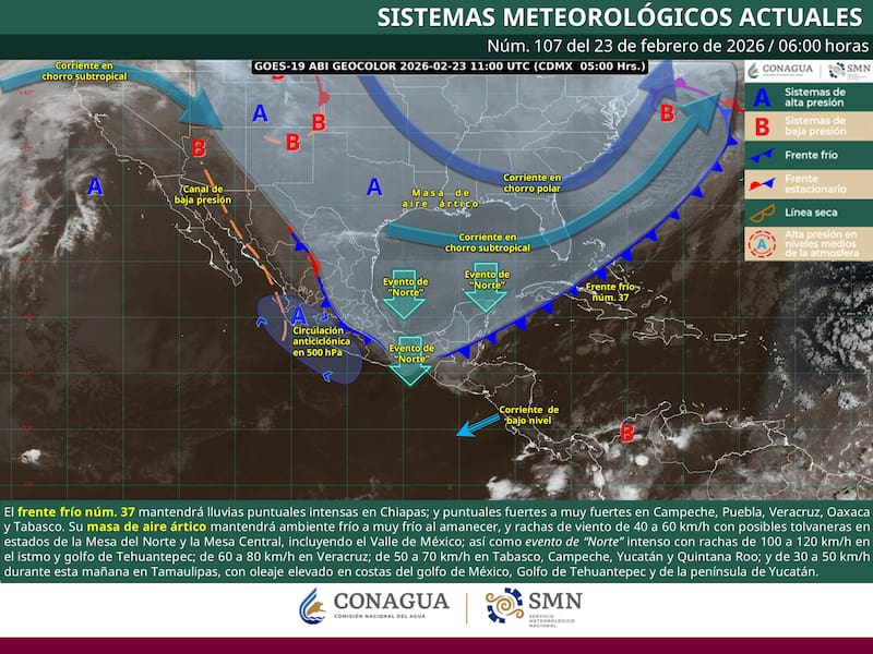 El pronóstico del tiempo para el lunes 23 de febrero. (Foto: Archivo).