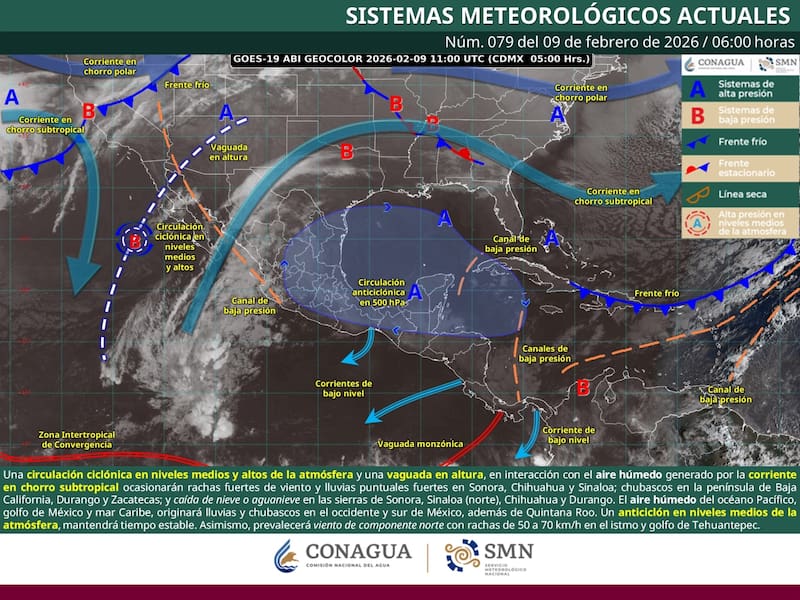 El pronóstico del tiempo para el lunes 9 de febrero. (Foto: Archivo)