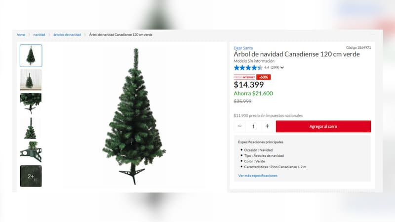 El supermercado más popular liquida arbolitos de Navidad a $14.000 y tiene luces y adornos en oferta: dónde conseguirlos
Fuente: Sodimac