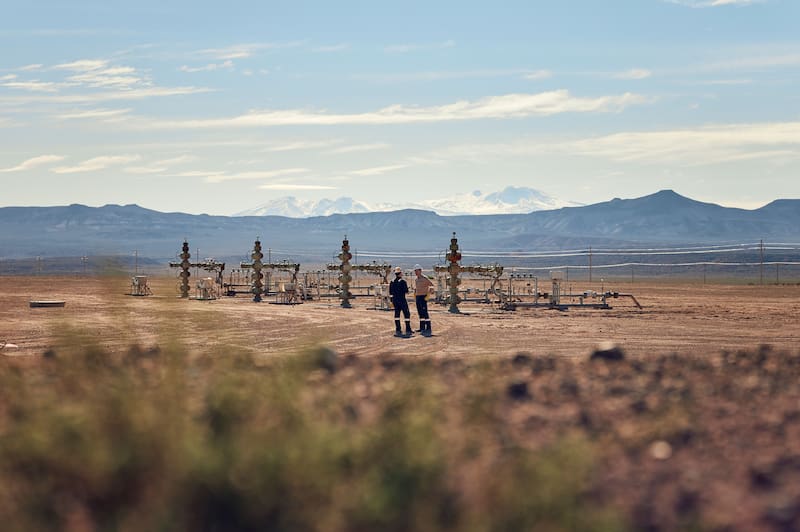 Cuatro de los 47 pozos que Chevron ya perforó en El Trapial