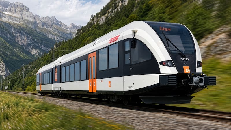 Un recorrido ferroviario por Cataluña conecta Lleida con el Prepirineo entre embalses, túneles, puentes y paisajes de montaña con aire histórico.