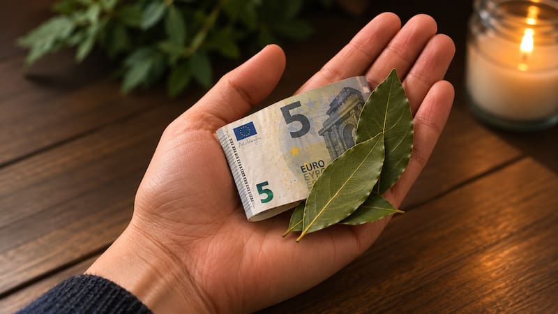 El truco de llevar laureles junto a tus billetes para mejorar tu proceso económico.