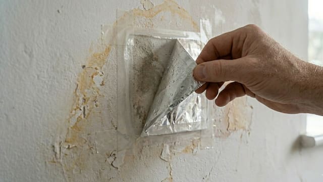 Arquitectos recomiendan usar papel aluminio en las paredes para detectar humedad en solo 24 horas y saber si es problema de filtración interna del muro o simple condensación