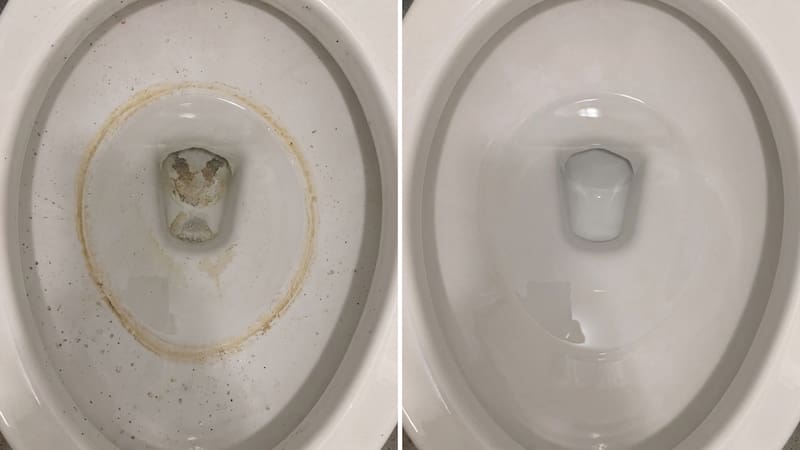 El truco para eliminar el círculo de sarro del inodoro.