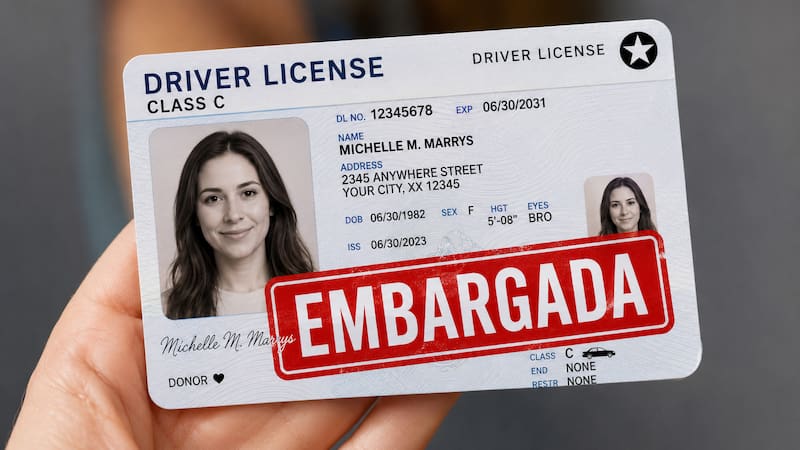 Es un hecho: el Gobierno embargará las licencias de conducir de las personas que no presenten este papel. (Representación creada con IA)