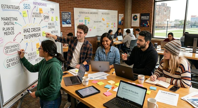 Emprendedores universitarios | Imagen creada con Gemini