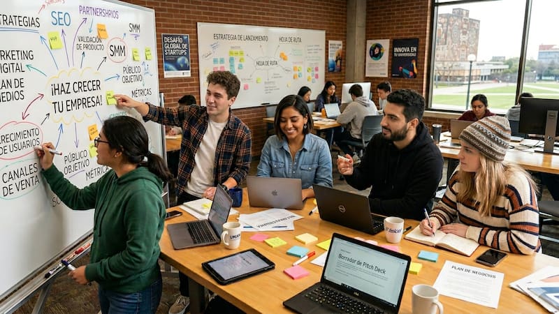 Emprendedores universitarios | Imagen creada con Gemini
