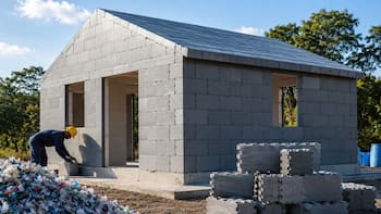 Adiós Ley de Alquileres | Comercializan casas de ladrillos de plástico reprocesado: se entrega en 5 días y miles la escogen para no retornar a abonar renta