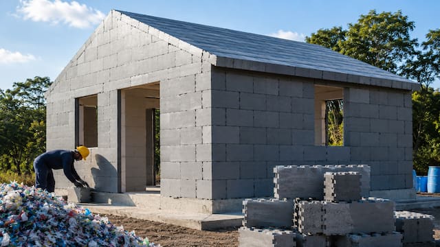 Adiós Ley de Alquileres | Comercializan casas de ladrillos de plástico reprocesado: se entrega en 5 días y miles la escogen para no retornar a abonar renta