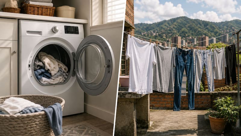 En Estados Unidos es común secar toda la ropa en secadora, pero en Colombia es inaceptable: priorizan las tradiciones