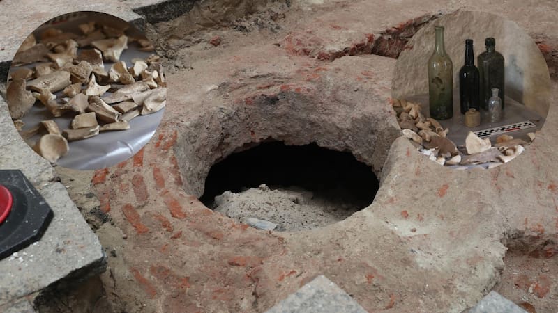 Encontraron restos arqueológicos de una fuente de agua curativa en un museo histórico.