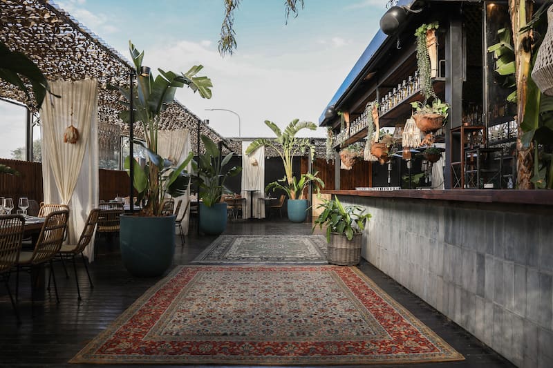 Deck al aire libre de Enero.