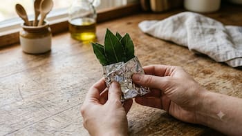Envolver 3 o 7 hojas de laurel en papel alumino: para qué sirve y por qué miles de personas lo hacen