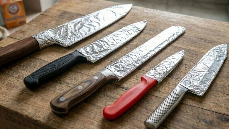 Envolver las cuchillas de la cocina en papel aluminio, para qué sirve y por qué miles de personas lo hacen
Fuente: IA